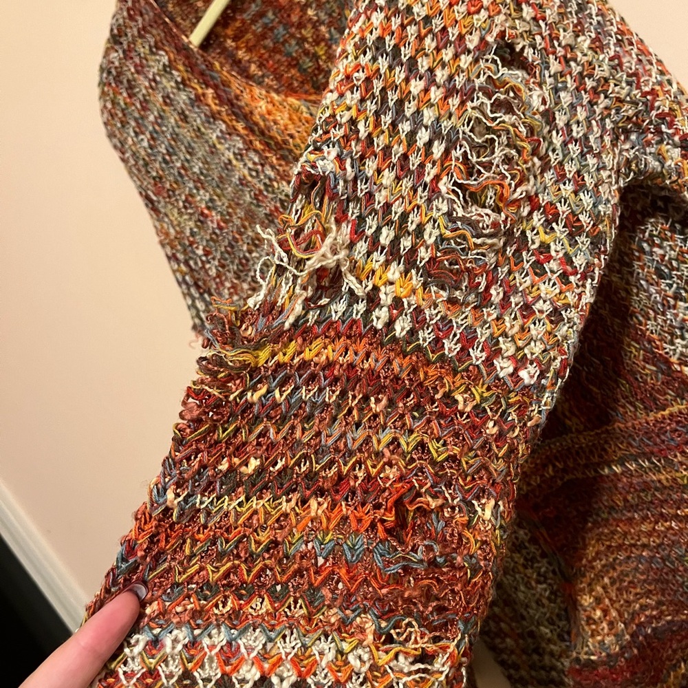 Multicolor Distressed Sweater - Picture 4 of 7